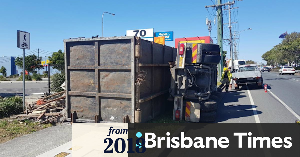 Truck rollover southeast of Brisbane